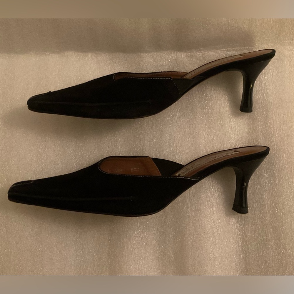 Donald J. Pliner 90’s Black Suede Mules • Made in Spain • Archive Piece • 8.5M - Picture 3 of 10